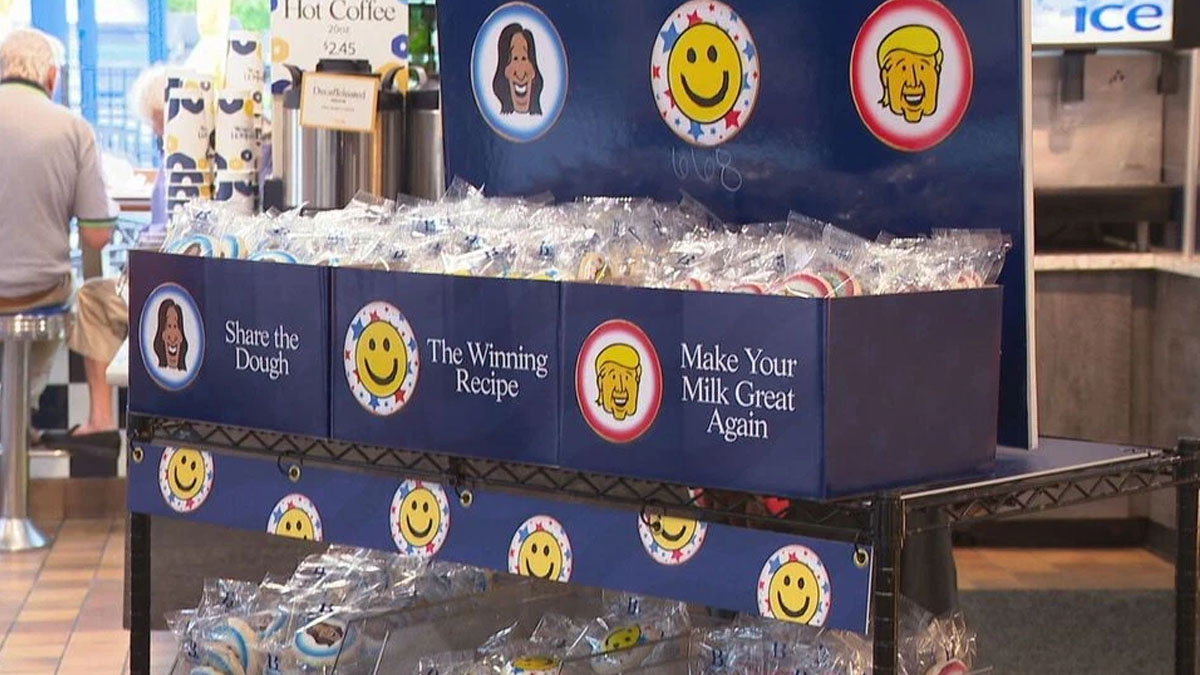 বিস্কুটে ট্রাম্প-কমালার ছবি: যার বিস্কুট বেশি বিক্রি হবে, সেই হবে যুক্তরাষ্ট্রের পরবর্তী প্রেসিডেন্ট