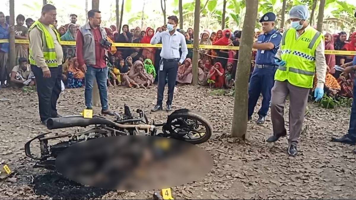 চুয়াডাঙ্গায় মোটরসাইকেলসহ ব্যবসায়ীকে পুড়িয়ে হত্যা
