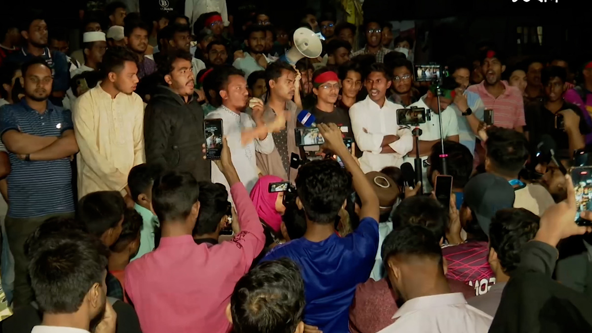 আগরতলায় বাংলাদেশের হাইকমিশনে হামলার প্রতিবাদে জেলায় জেলায় বিক্ষোভ