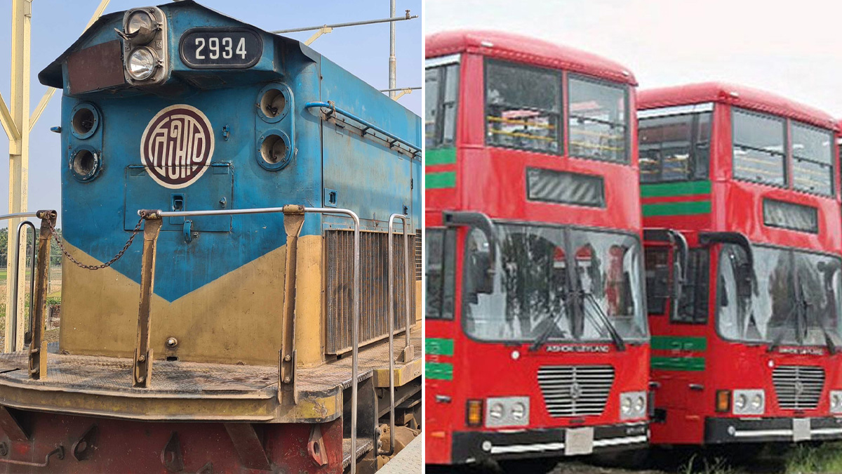 রেলের বিকল্প হিসেবে চালু বিআরটিসি বাস