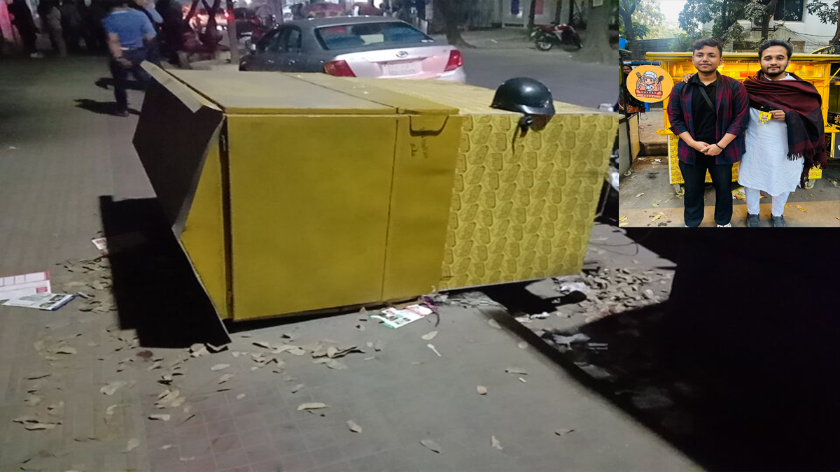 গণঅভ্যুত্থানে আহত রাতুলের একমাত্র সম্বল ফুডকার্ট ভেঙে দেয়ার অভিযোগ