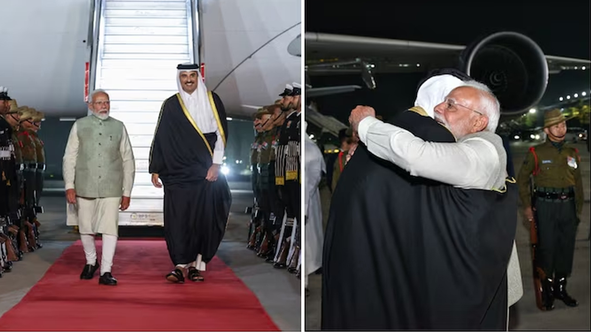 ভারত সফরে কাতার আমির, বিমানবন্দরে স্বাগত জানালেন মোদি