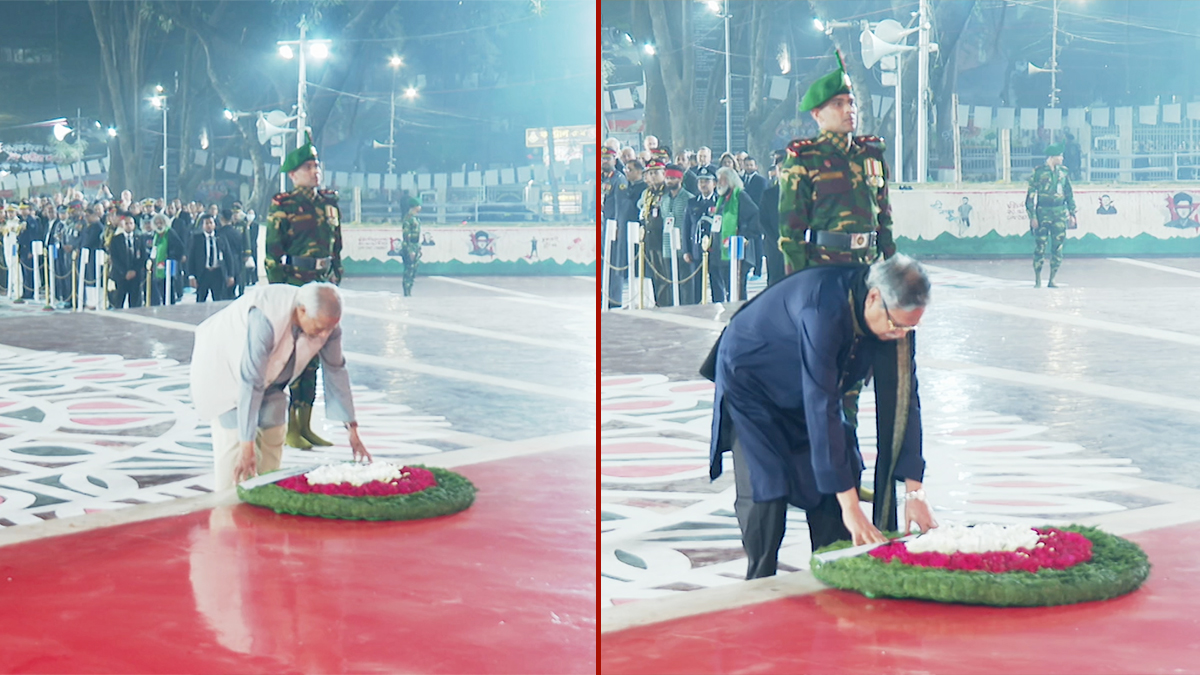 একুশের প্রথম প্রহরে রাষ্ট্রপতি ও প্রধান উপদেষ্টার শ্রদ্ধা