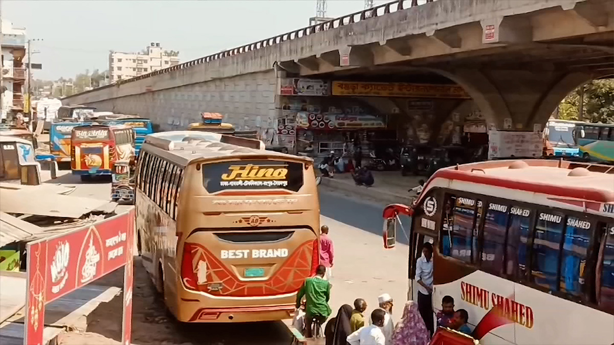 বগুড়ার সাথে সারাদেশের বাস চলাচল বন্ধ