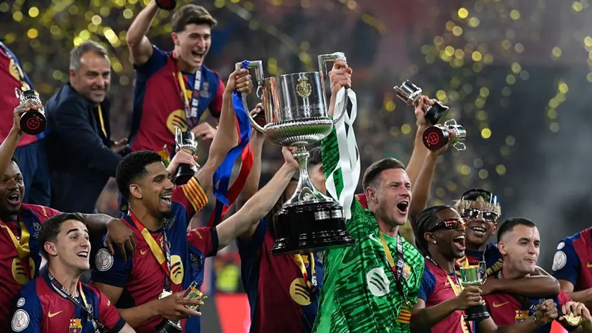 পাঁচ গোলের ম্যাচে রিয়ালকে হারিয়ে চ্যাম্পিয়ন বার্সা