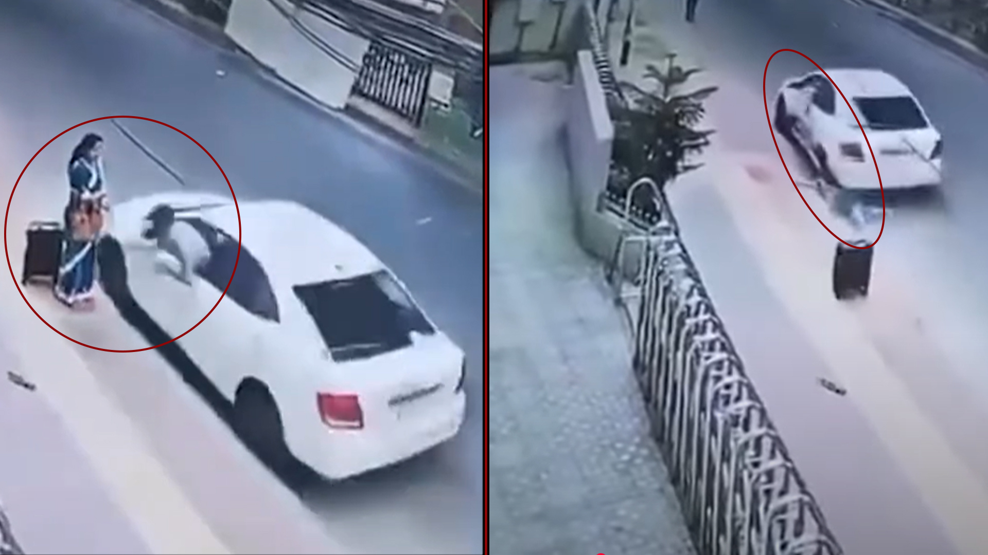 চলন্ত প্রাইভেটকার থেকে হেঁচকা টান, ব্যাগসহ নারীকে ছেঁচড়ে নিলো ছিনতাইকারী