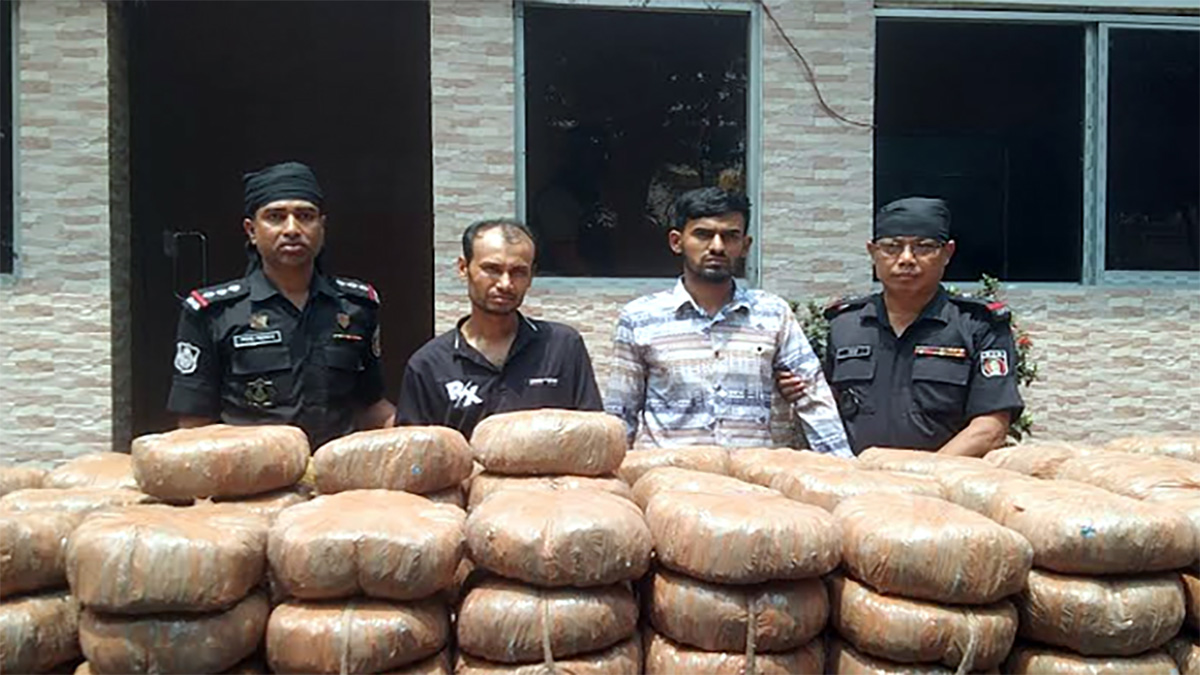 ভৈরবে ২শ’ ১১ কেজি গাঁজাসহ দুই মাদক কারবারি গ্রেফতার