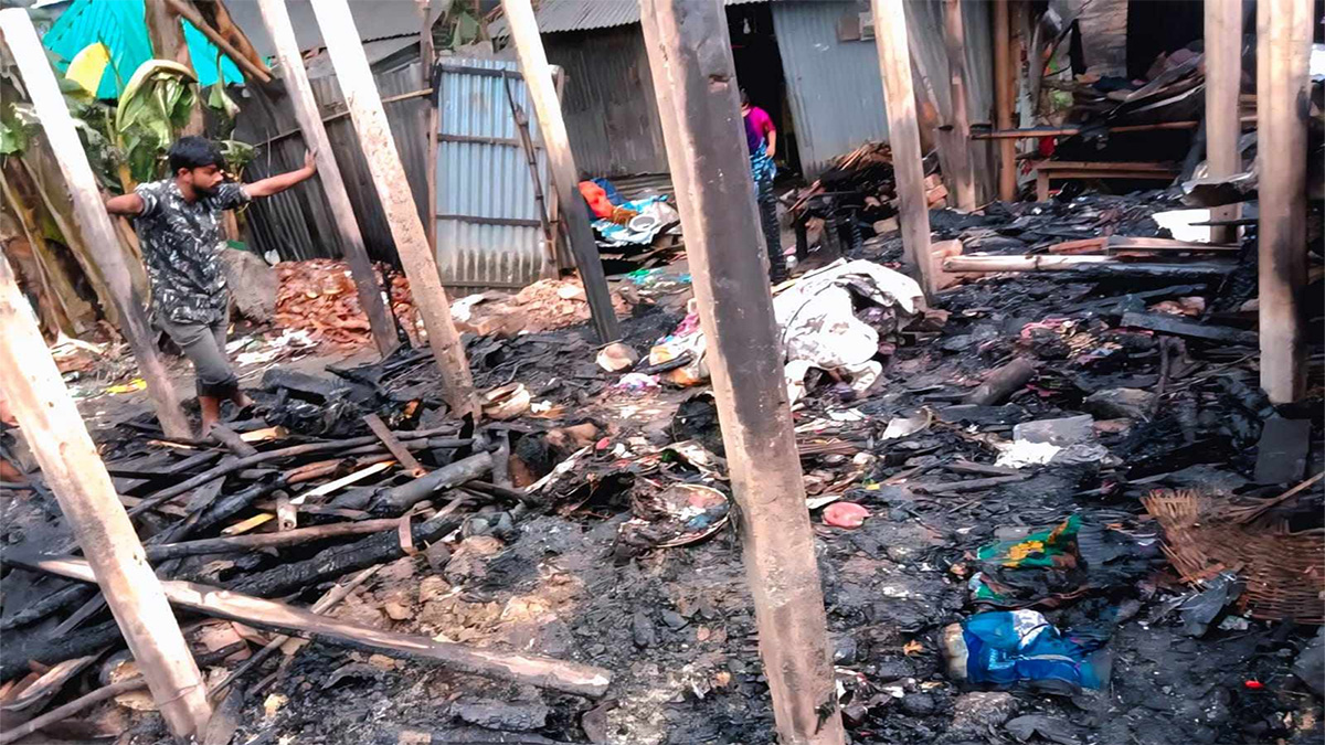 জামালপুরে আগুনে পুড়ে বৃদ্ধার মৃত্যু