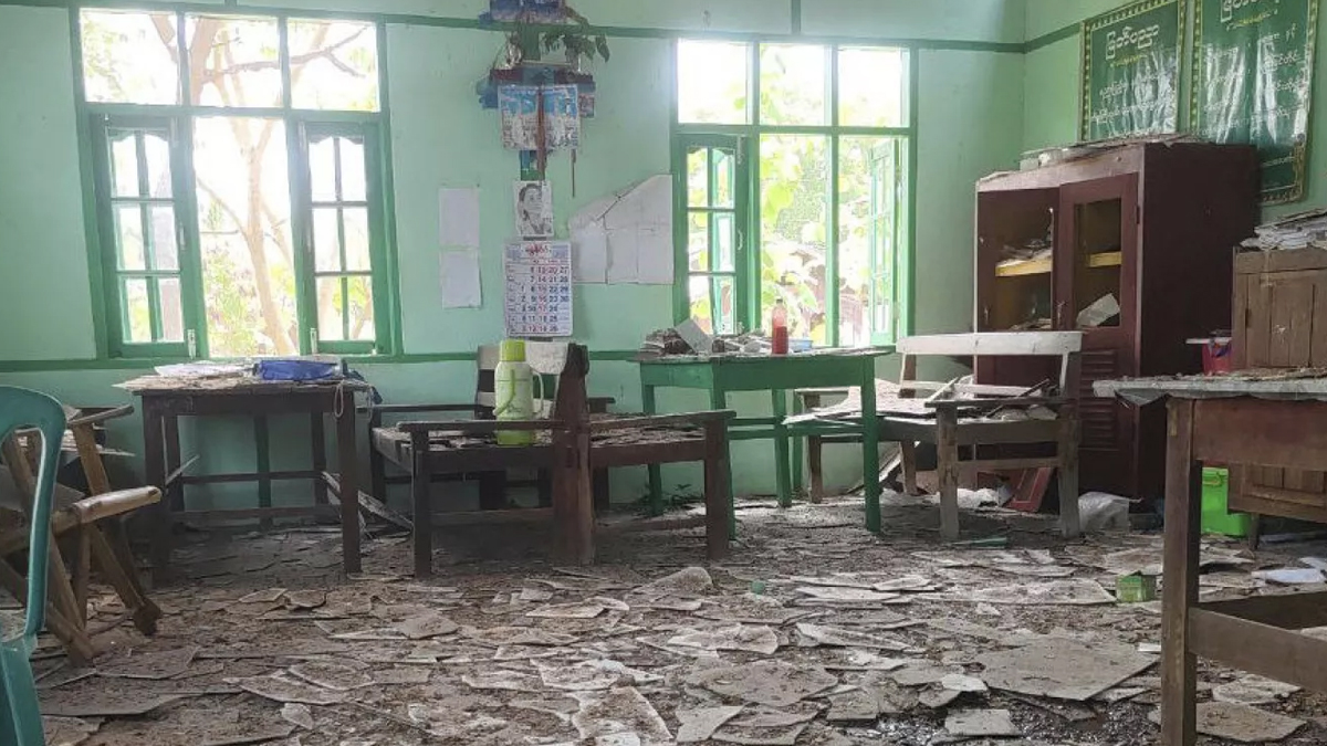 স্কুলে মিয়ানমার জান্তার বিমান হামলা