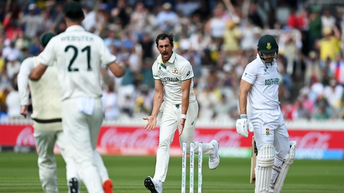 টেস্ট চ্যাম্পিয়নশিপ ফাইনাল: লর্ডস যেন ‘পেসার প্যারাডাইস’, রাবাদার ফাইফারের পর স্টার্ক-কামিন্স শো