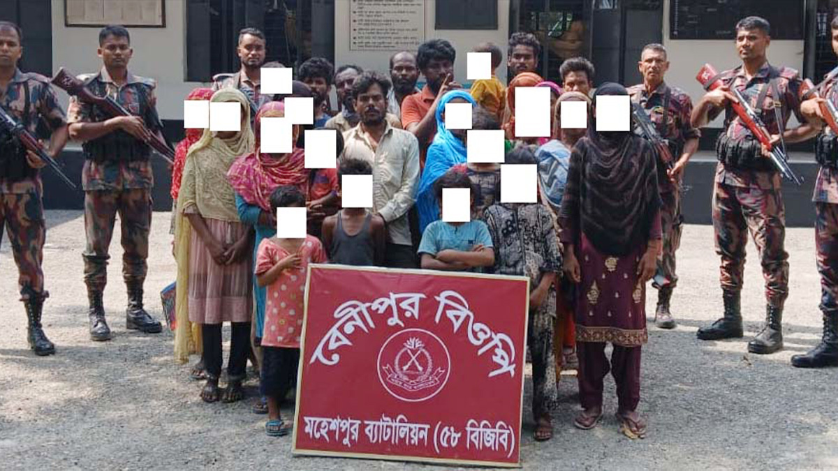 ঝিনাইদহ সীমান্তে নারী-শিশুসহ আটক ৩০, মাদক জব্দ