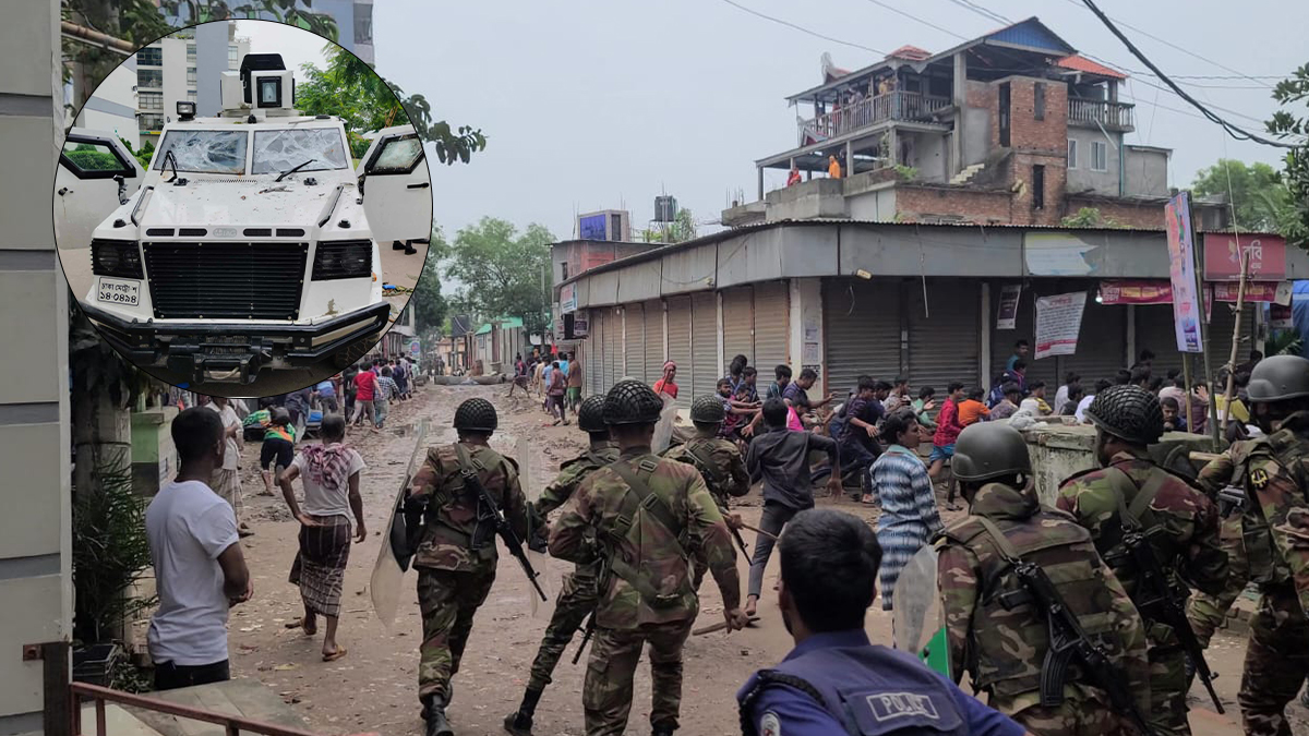 গাজীপুরে শ্রমিক আন্দোলনে পুলিশের গাড়ি ভাঙচুরের ঘটনায় আটক ২৩