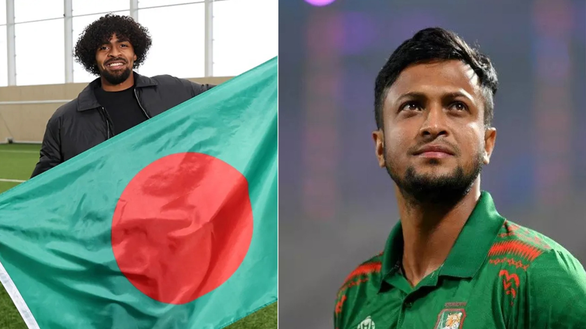 সিঙ্গাপুর ম্যাচের পূর্বে হামজাকে শুভেচ্ছাবার্তা সাকিবের