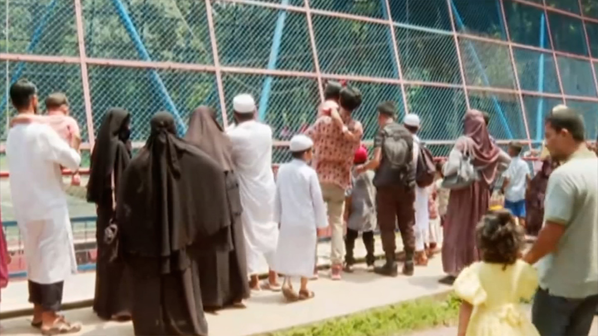 ঈদের ছুটিতে জাতীয় চিড়িয়াখানায় দর্শনার্থীদের ঢল