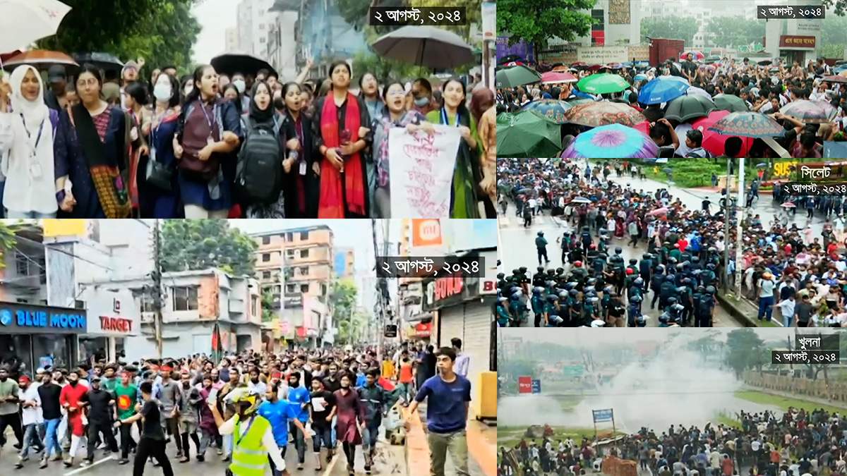 ২ আগস্ট ২০২৪: শিক্ষার্থীদের রক্ষায় মাঠে নেমেছিল দেশের সব শ্রেণির মানুষ