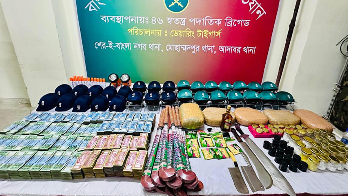 জেনেভা ক্যাম্পে সেনাবাহিনীর অভিযান: চাপাতি, ইয়াবাসহ আটক ২