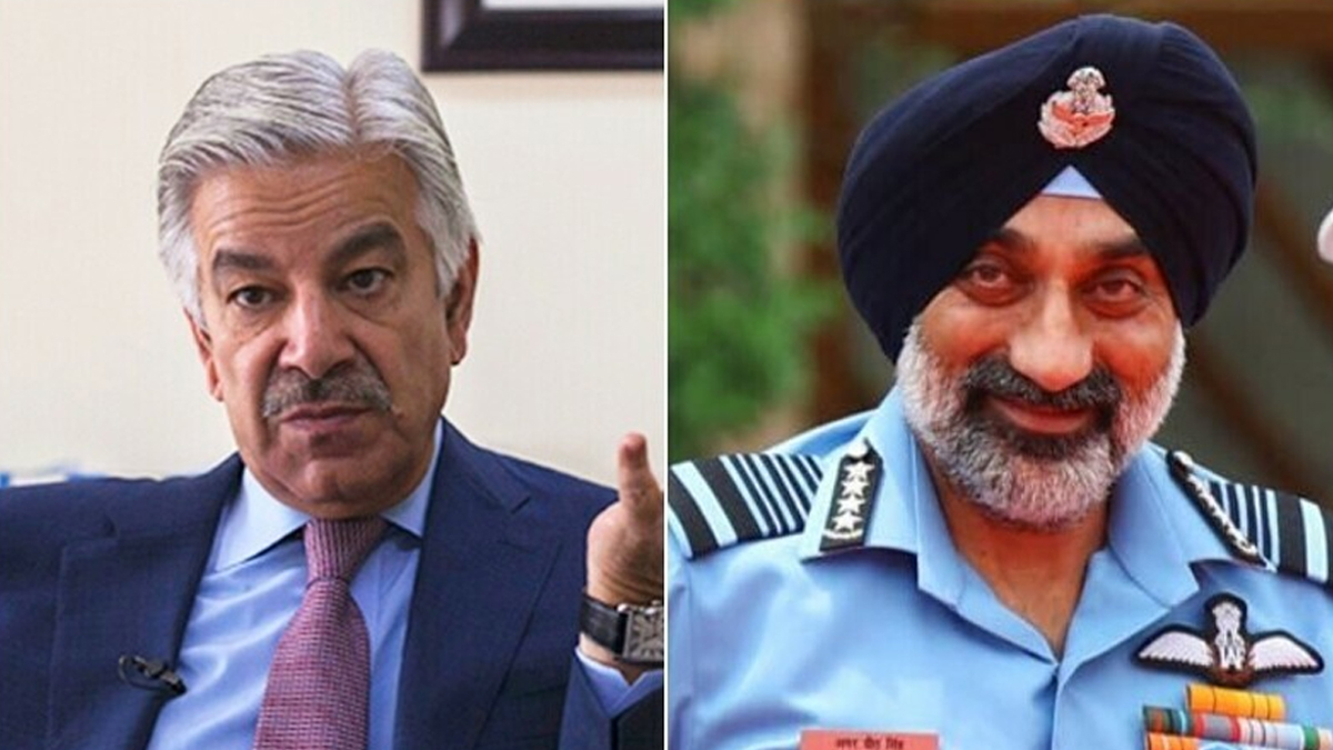 ৬টি পাকিস্তানি বিমান ভূপাতিত করার দাবি ভারতীয় বিমানবাহিনী প্রধানের, ‘হাস্যকর’ বললেন খাজা আসিফ