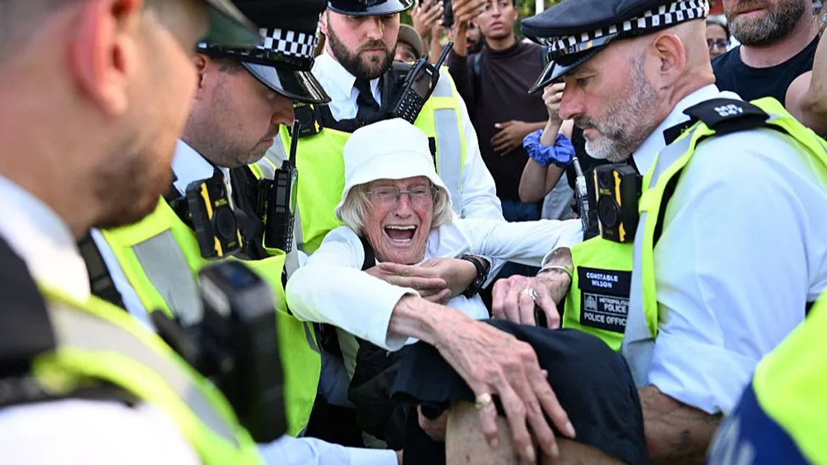 লন্ডনে পুলিশের বাধা উপেক্ষা করে ফিলিস্তিনিদের সমর্থনে বিক্ষোভ, ৪৭৪ জন আটক