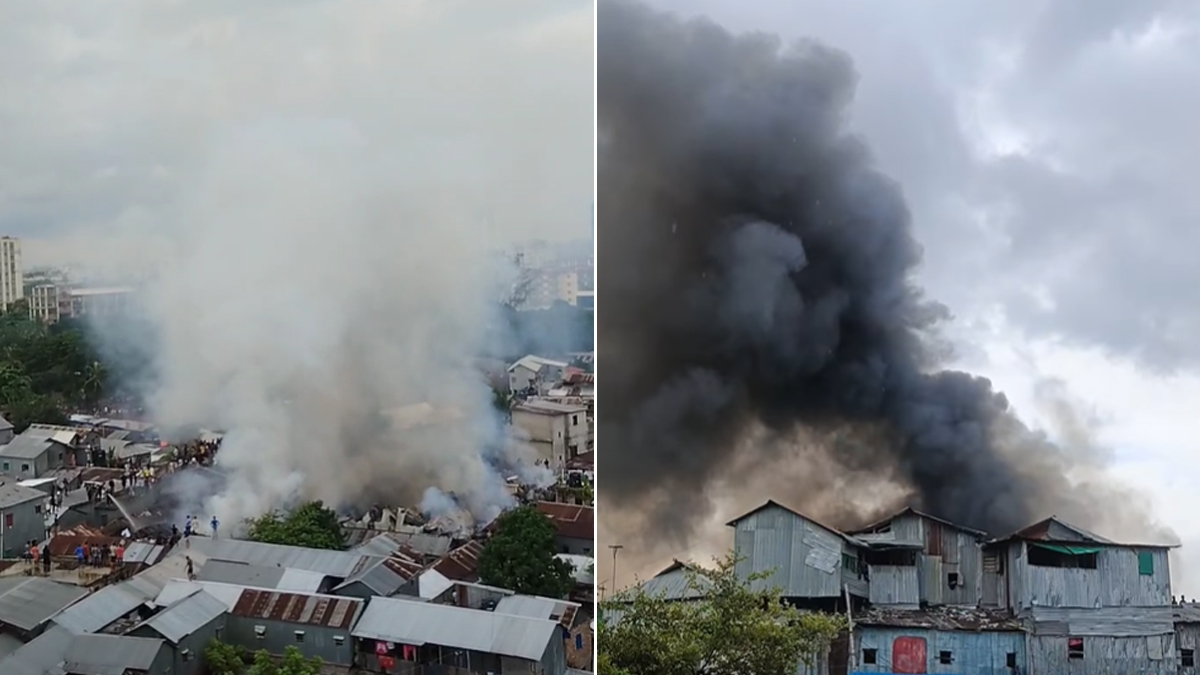 মহাখালীর সাততলা বস্তিতে আগুন, নিয়ন্ত্রণে ফায়ার সার্ভিসের ১১ ইউনিট