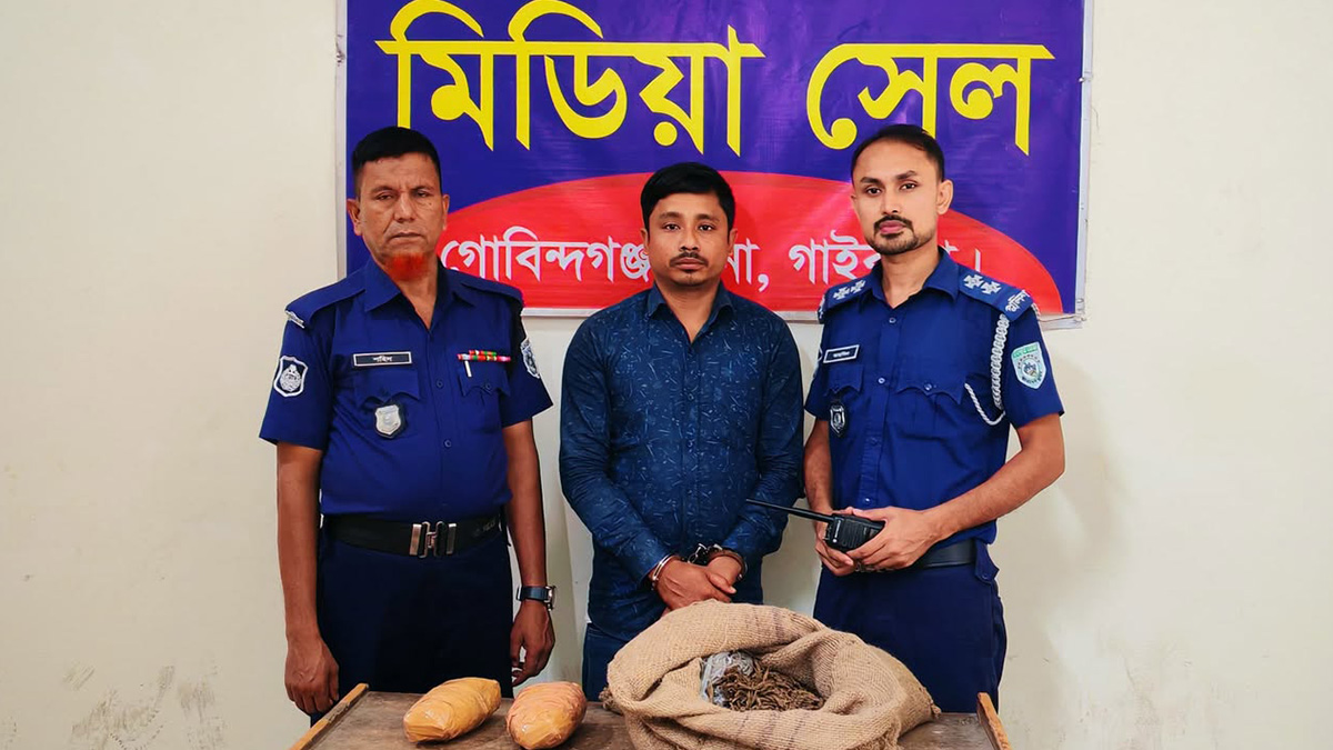 মোটরসাইকেলে বিশেষ কায়দায় গাঁজা বহন, মাদক কারবারি গ্রেফতার